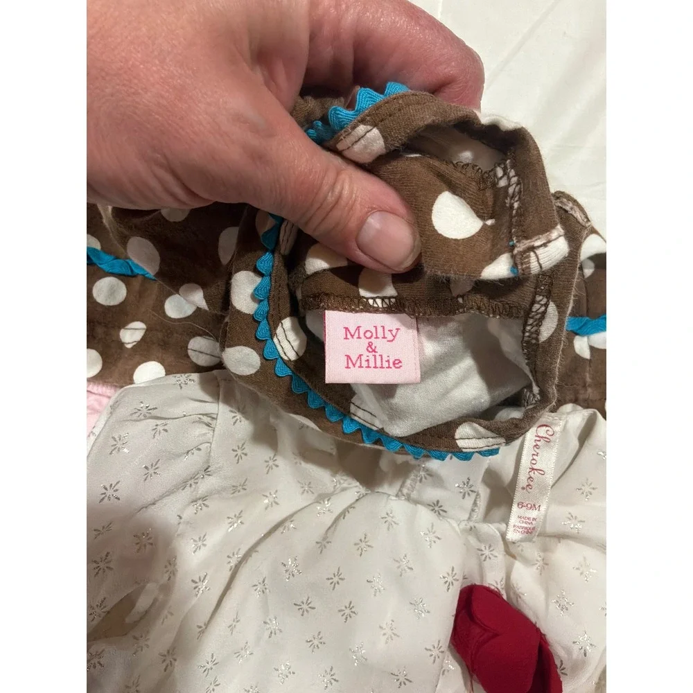 Mixed Brand Baby Girl Clothing Bundle 3-9M Pink Green Brown Multi‎